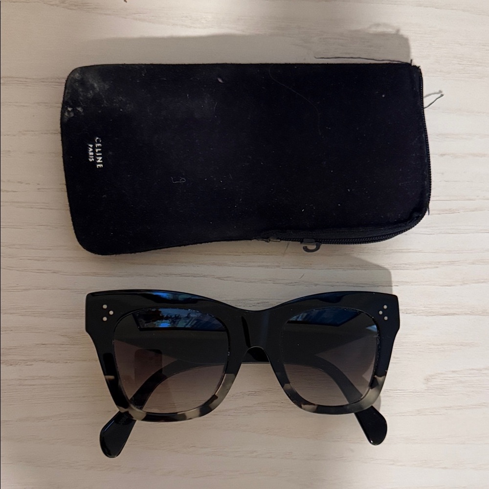 Celine Black and Tortoise Sunglasses